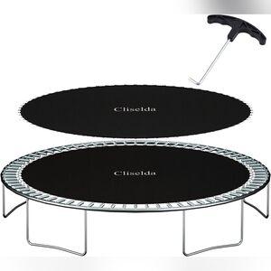 12 FT Cliselda Black Trampoline Replacement Mat / 72 Rings